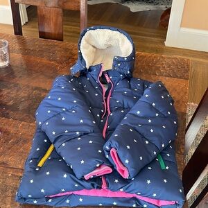 Boden jacket with removable hood